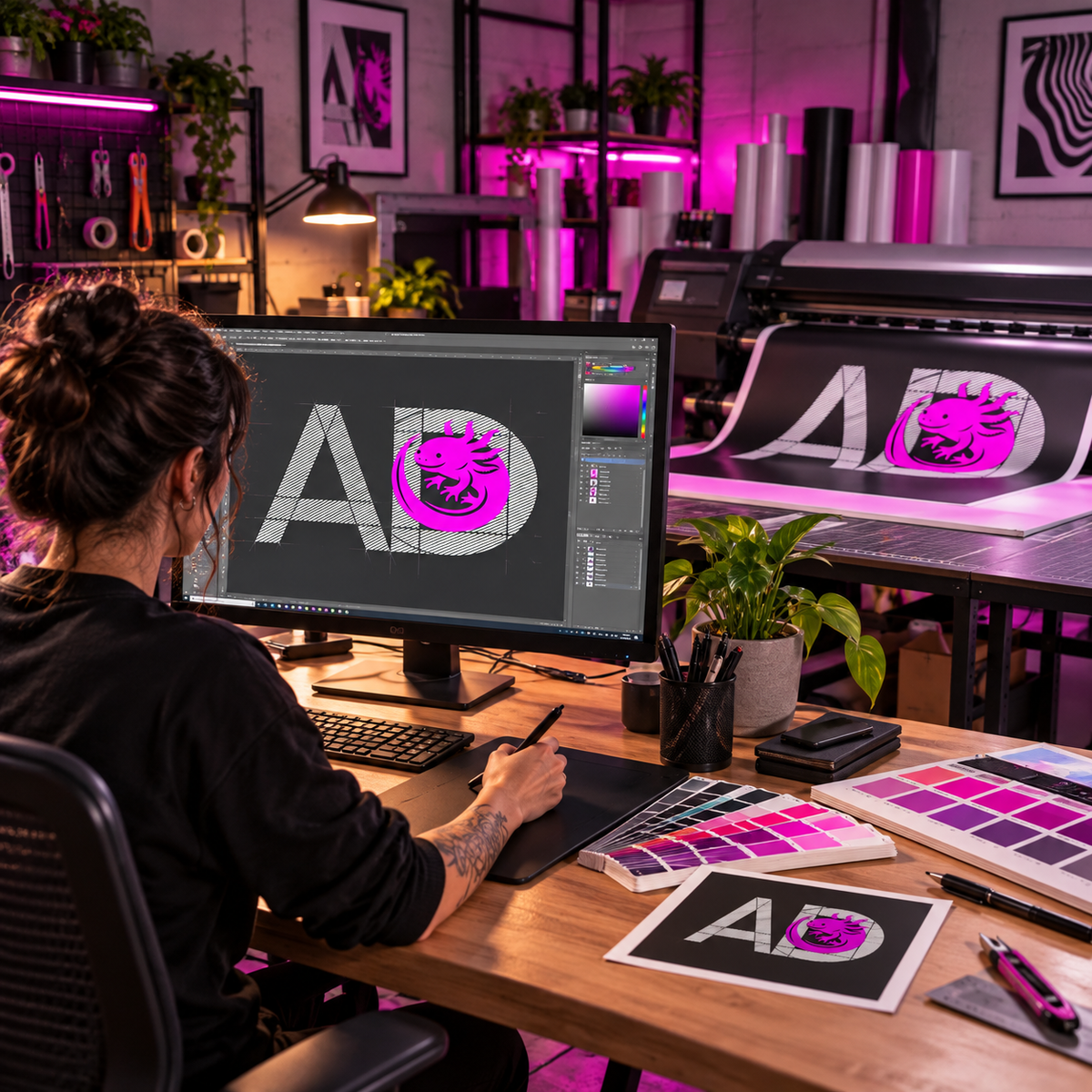 Design and production in the Atypical Designs print studio