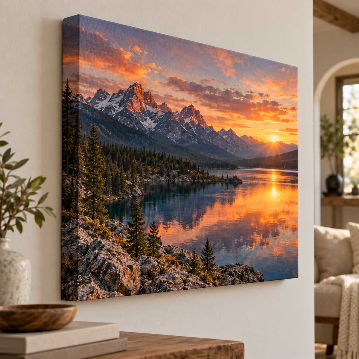 Example of canvas product with sample artwork