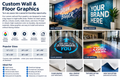 Custom wall and floor graphics examples and popular sizes
